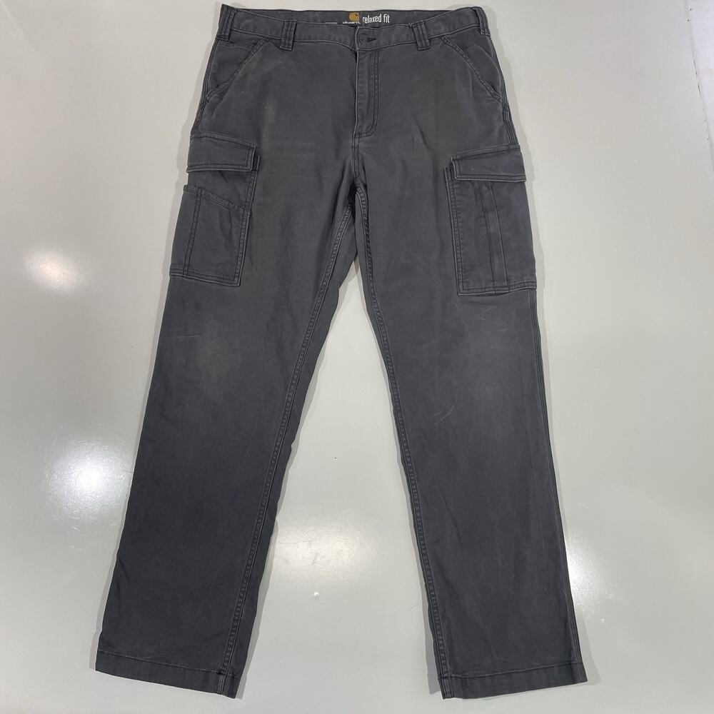 Carhartt Men’s Rugged Flex Relaxed Fit Canvas Cargo Work Pants Size 36 x 32